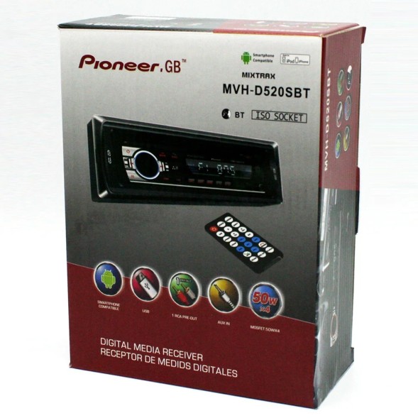 Автомагнитола DV-Pioneer MVH-D520SBT