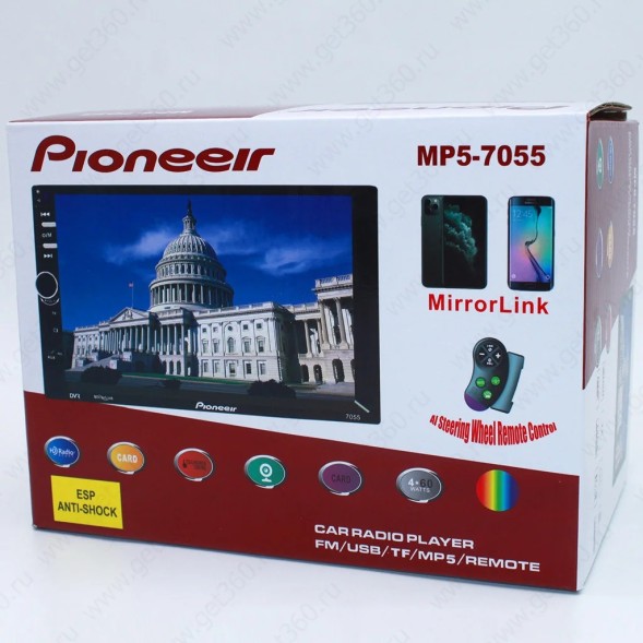 3386.589 Автомагнитола Pioneer MP5-7055 купить оптом и в розницу по низкой цене с доставкой по Москве и России Автомагнитола DV-Pioneer MP5-7055